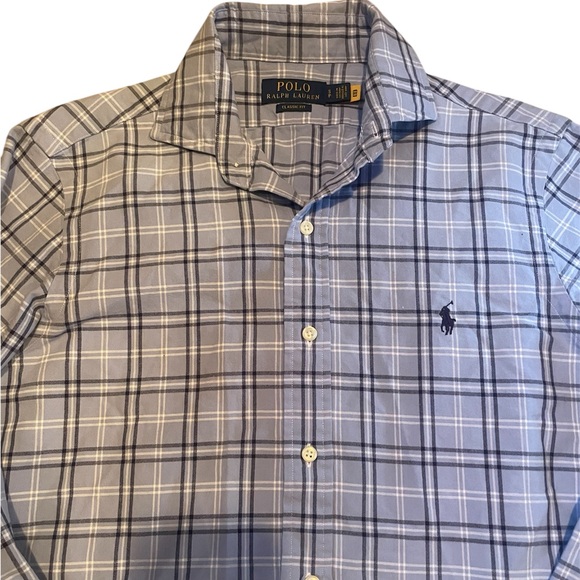 Polo Ralph Lauren Classic fit check oxford shirt in blue - Picture 3 of 8